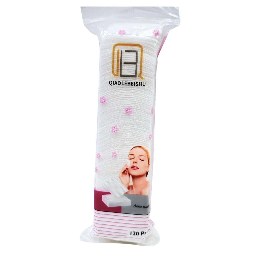 Qiaolebeishu Cotton Makeup Remover Pads (120 Count)
